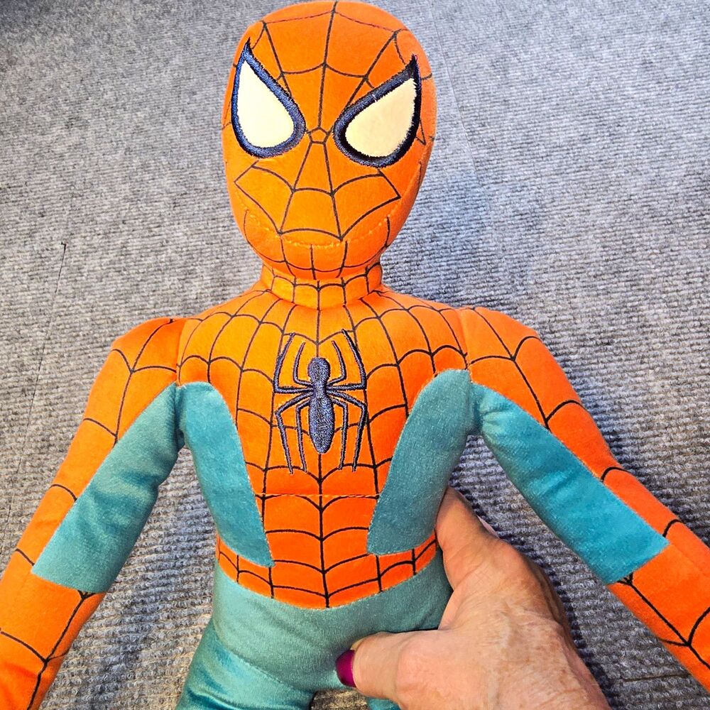 MARVEL Spider-Man Large 24-36 in Stuffed Animal Plush, Washable Orange/Blue 2017